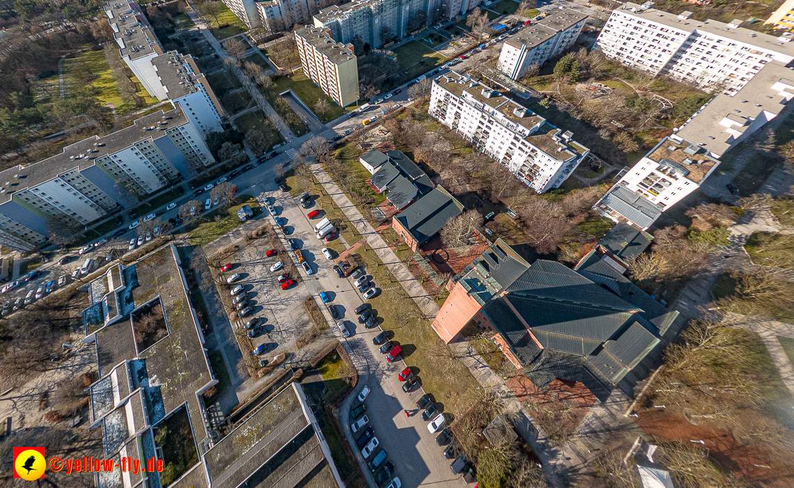 07.02.2023 - Luftbilder vom Marx-Zentrum und Umgebung in Neuperlache